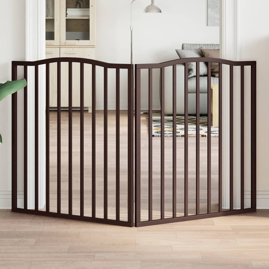 Fence de chien Vidaxl Panels 2 panneaux 160 cm Poplar Brown Brown