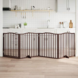 Vidaxl hundegjerde sammenleggbare 4 paneler 320 cm Poplar trebrun eik