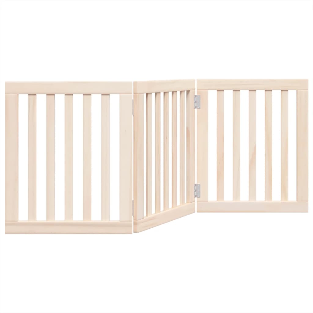 Vidaxl dog fence Collapsible 3 panels 150 cm poplar wood