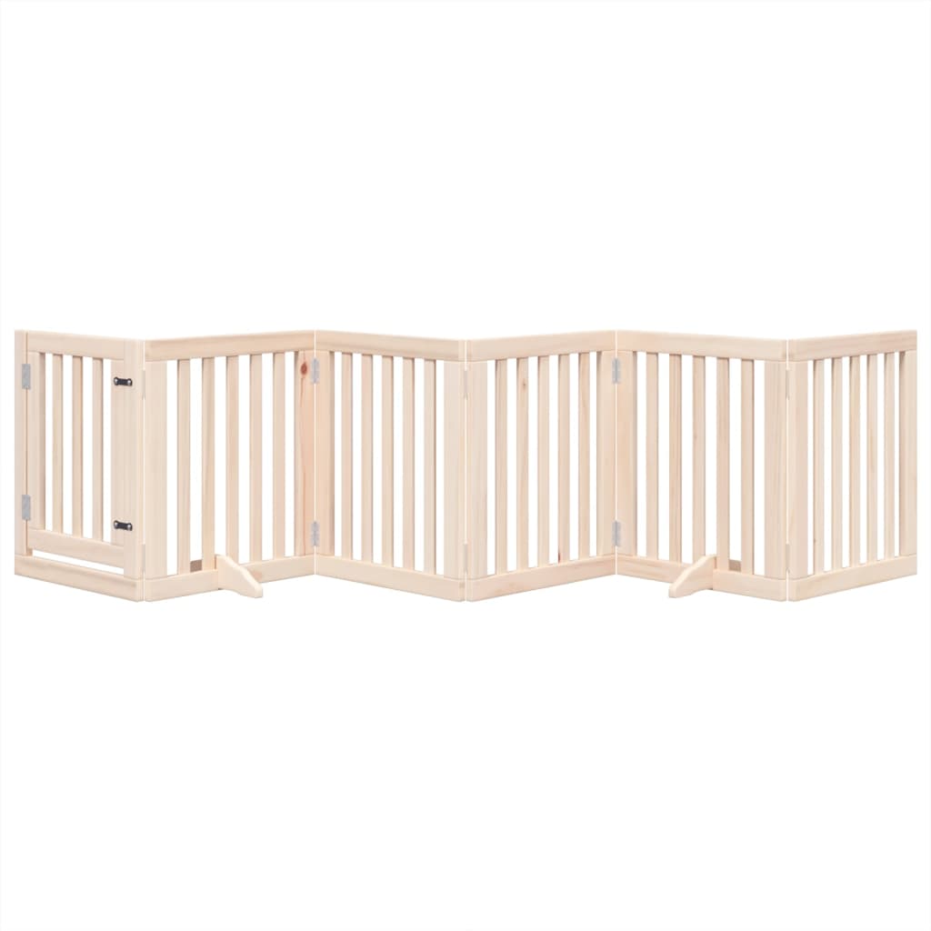 VidaXL dog fence Collapsible 6 panels 300 cm poplar wood