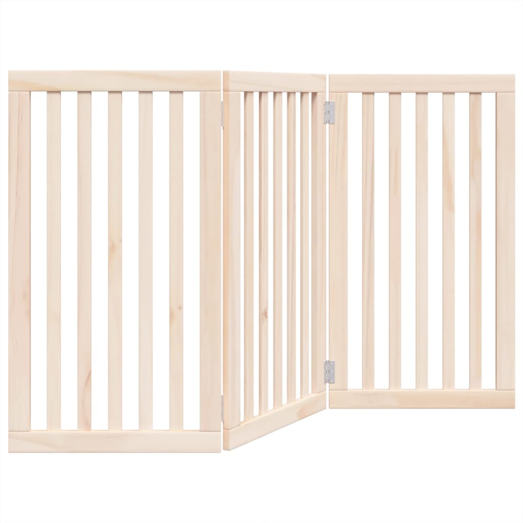 Vidaxl dog fence Collapsible 3 panels 150 cm poplar wood