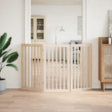 Vidaxl dog fence Collapsible 3 panels 150 cm poplar wood