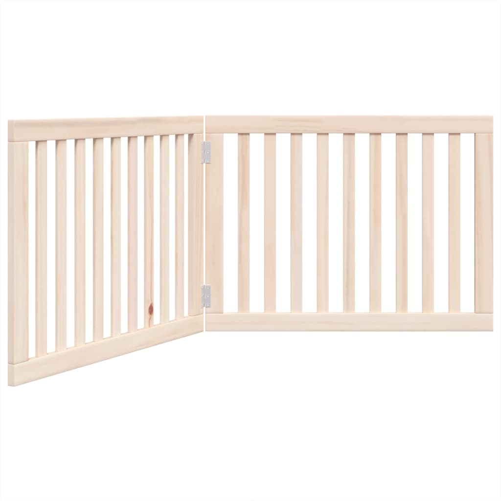 Vidaxl psí plot skládací 2 panely 160 cm topol dřevo
