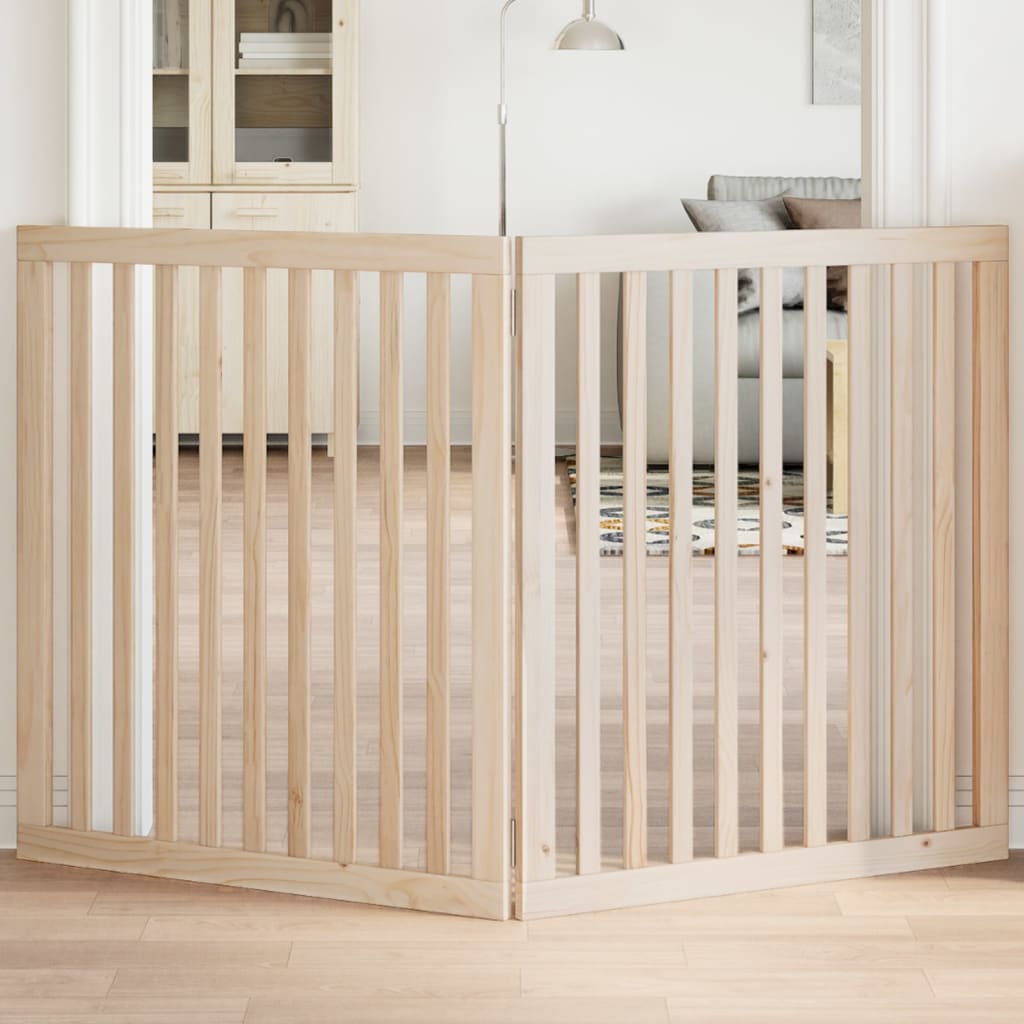 Vidaxl hundegjerde sammenleggbar 2 paneler 160 cm Poplar tre