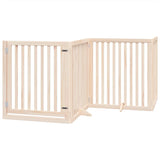 Vidaxl hundegjerding sammenleggbar med dør 4 paneler 320 cm Poplar tre