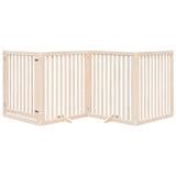 Vidaxl hundegjerding sammenleggbar med dør 4 paneler 320 cm Poplar tre