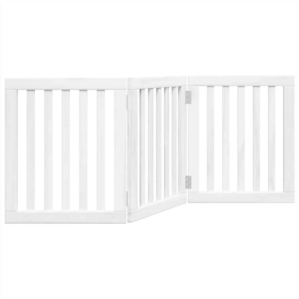 Vidaxl psí plot skládací 3 panely 150 cm populierhout bílý