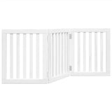 Vidaxl hund hegn sammenfoldelig 3 paneler 150 cm Populierhout White