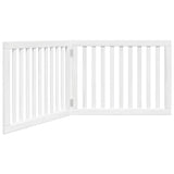 Vidaxl Hundezaun zusammenklappbar 2 Panels 160 cm Pappelholz Weiß weiß