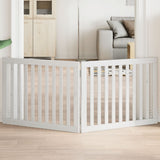 Vidaxl Hundezaun zusammenklappbar 2 Panels 160 cm Pappelholz Weiß weiß