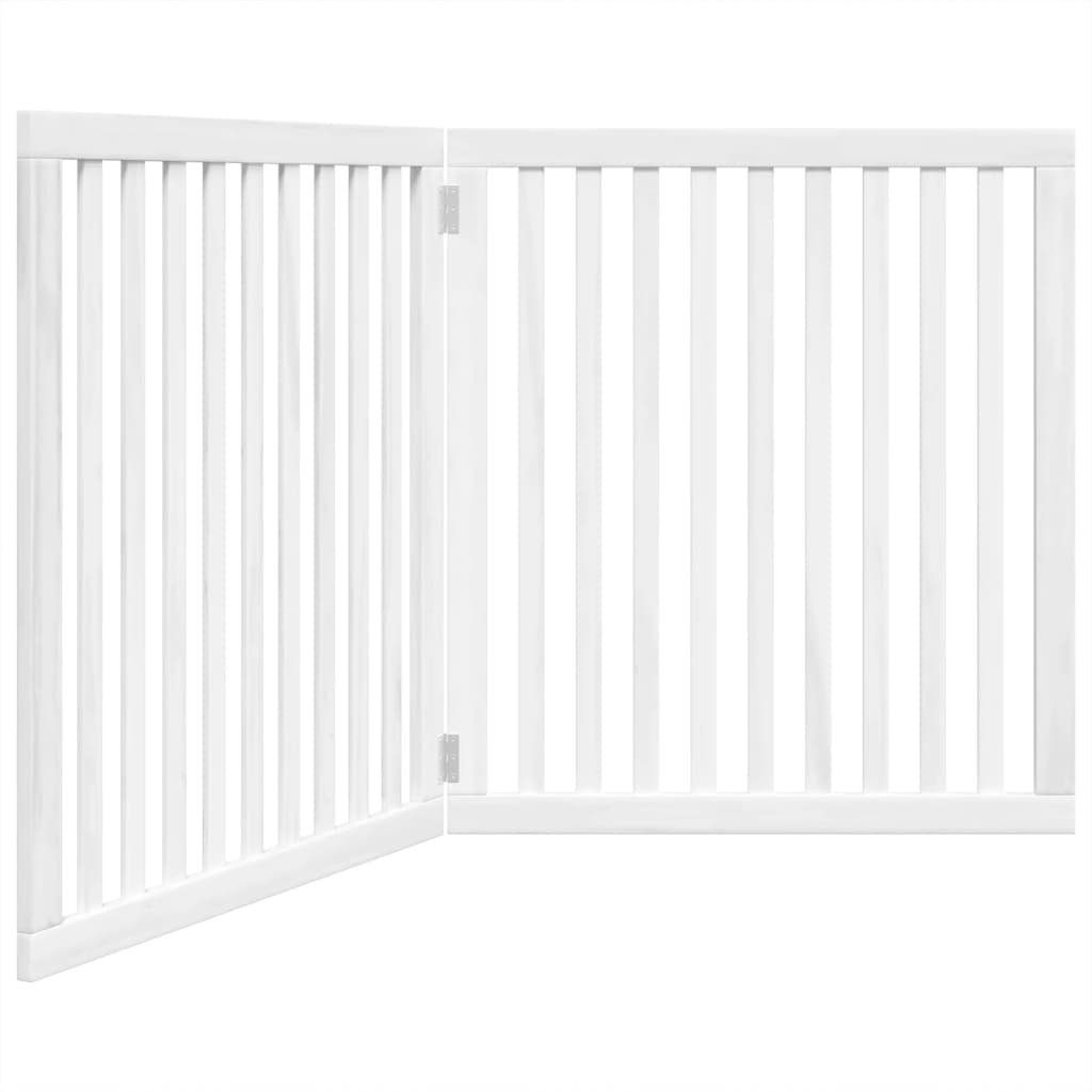 VidaXL dog fence Collapsible 2 panels 160 cm poplar wood white