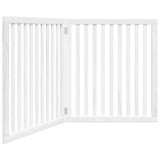 VidaXL dog fence Collapsible 2 panels 160 cm poplar wood white