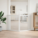 VidaXL dog fence Collapsible 2 panels 160 cm poplar wood white