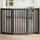 VidaXL dog fence Collapsible 3 panels 150 cm poplar wood black