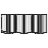 VidaXL dog fence Collapsible 6 panels 300 cm Populierhout Black