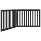 VidaXL dog fence Collapsible 2 panels 160 cm Populierhout Black