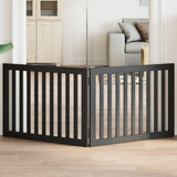 VidaXL dog fence Collapsible 2 panels 160 cm Populierhout Black