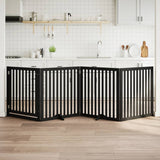 Vidaxl hundegjerde sammenleggbare 4 paneler 320 cm Poplar tre svart