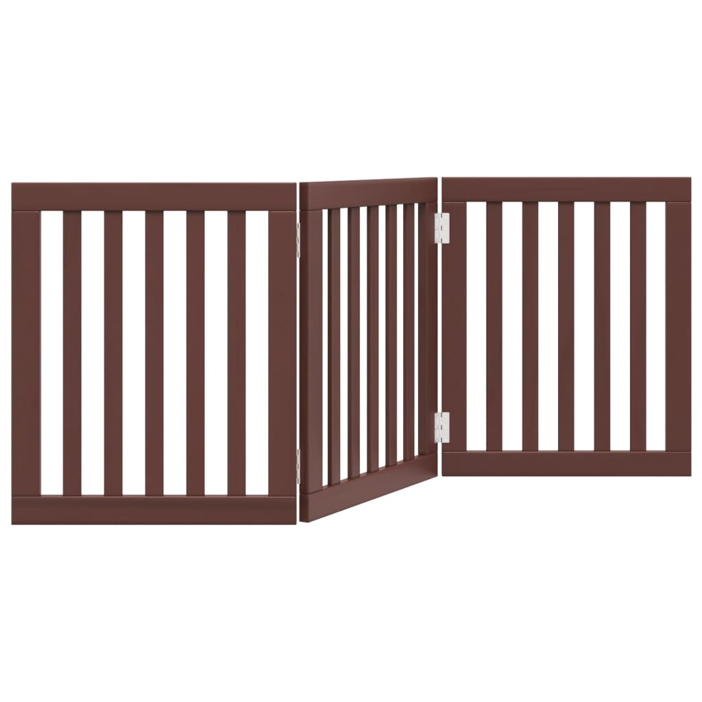 Vidaxl hundegjerde sammenleggbare 3 paneler 150 cm Poplar trebrun