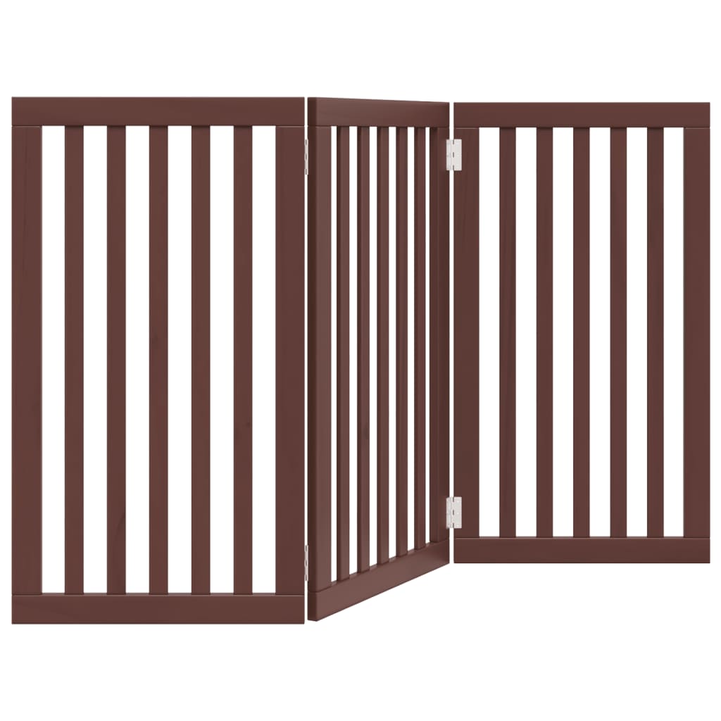 Vidaxl hundegjerde sammenleggbare 3 paneler 150 cm Poplar trebrun