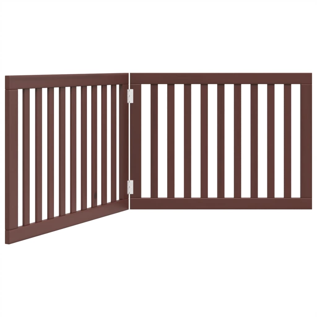 Vidaxl hundegjerde sammenleggbar 2 paneler 160 cm Poplar trebrun