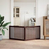 Vidaxl Hundezaun zusammenklappbar 2 Paneele 160 cm Pappelholz braun