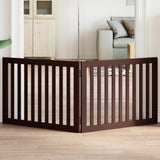 Vidaxl Hundezaun zusammenklappbar 2 Paneele 160 cm Pappelholz braun