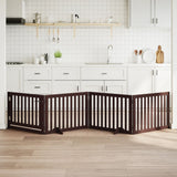 VidaXL dog fence Collapsible 4 panels 320 cm poplar wood brown