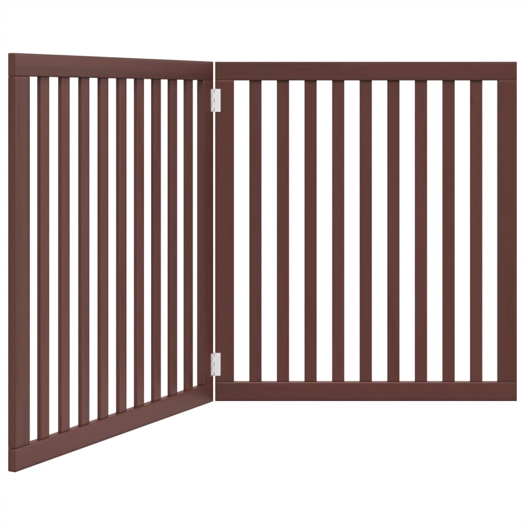 Vidaxl hundegjerde sammenleggbar 2 paneler 160 cm Poplar trebrun