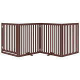 Vidaxl Dog Fence Colpottibile 4 pannelli 320 cm Poplar marrone