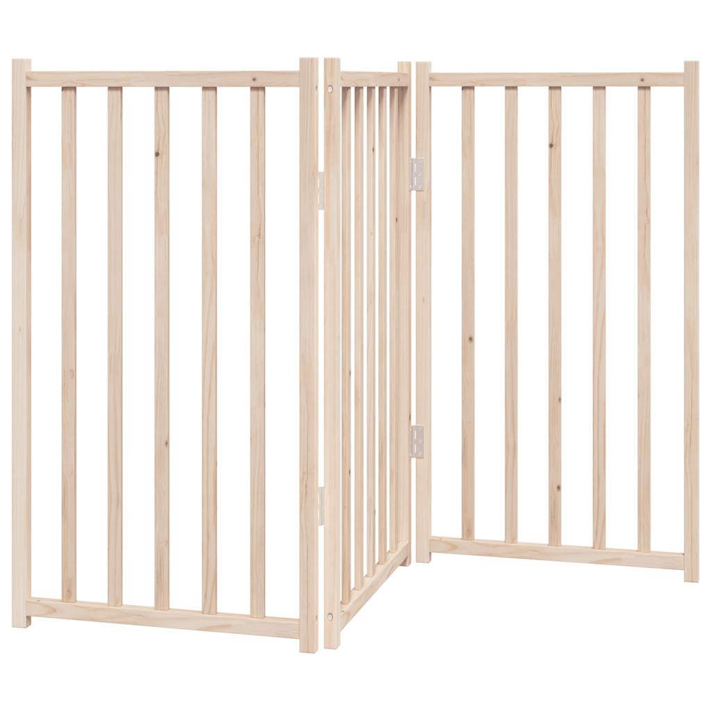 Vidaxl Hundezaun zusammenklappbar 3 Paneele 150 cm Festkieferholz