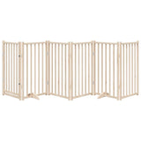Vidaxl dog fence Foldable with door 6 panels 300 cm solid pinewood