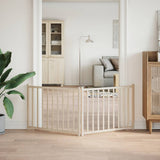 Geata madra infhillte Vidaxl 2 phainéal 160 cm adhmad péine soladach