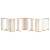 Vidaxl dog fence Collapsible with door 4 panels 320 cm solid pinewood