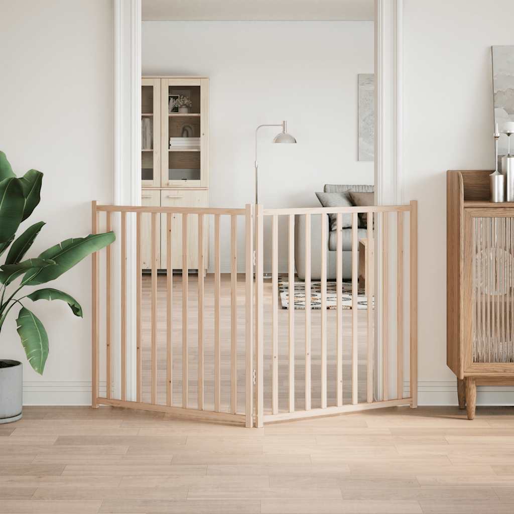 Vidaxl dog fence Collapsible 2 panels 160 cm Solid pinewood