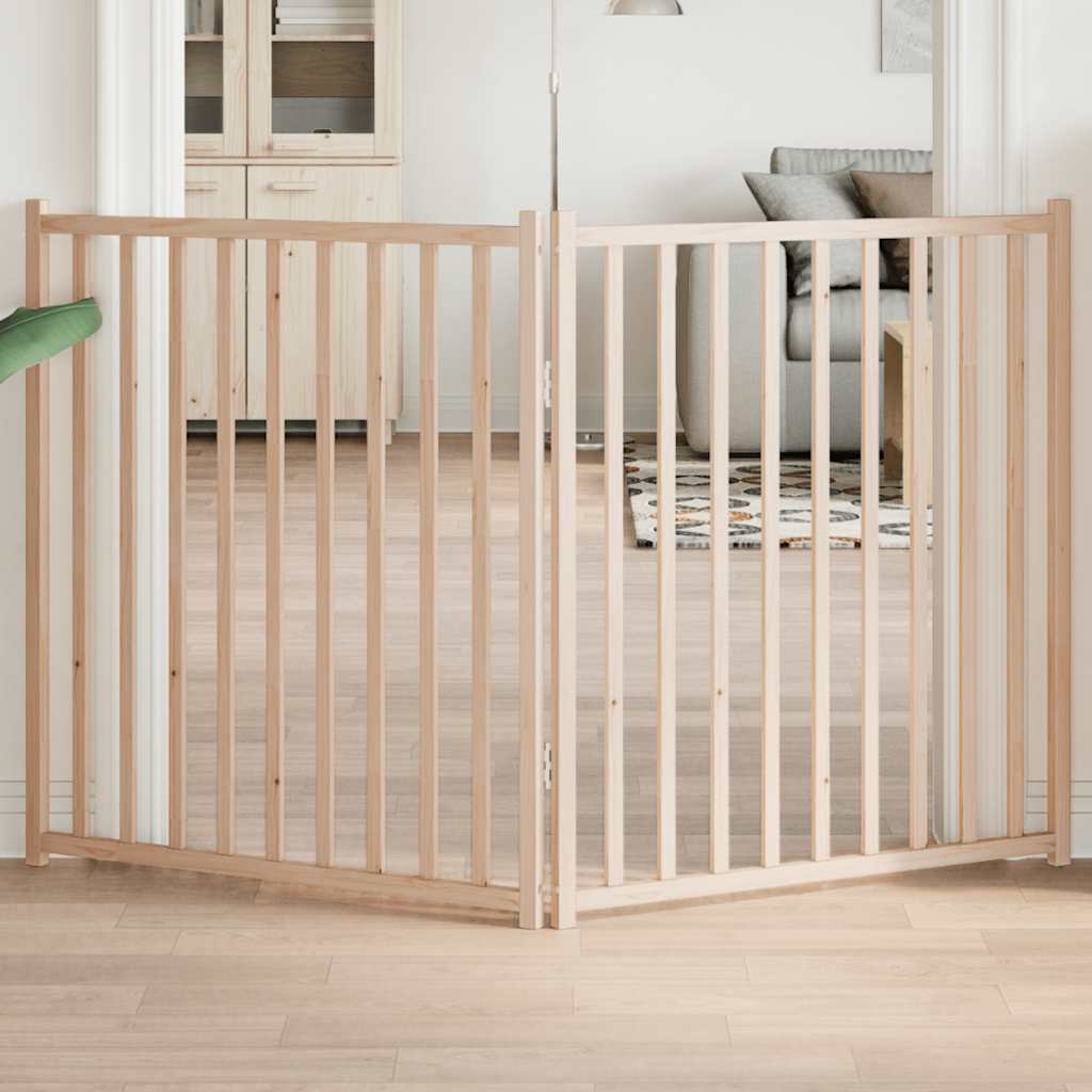 Vidaxl dog fence Collapsible 2 panels 160 cm Solid pinewood