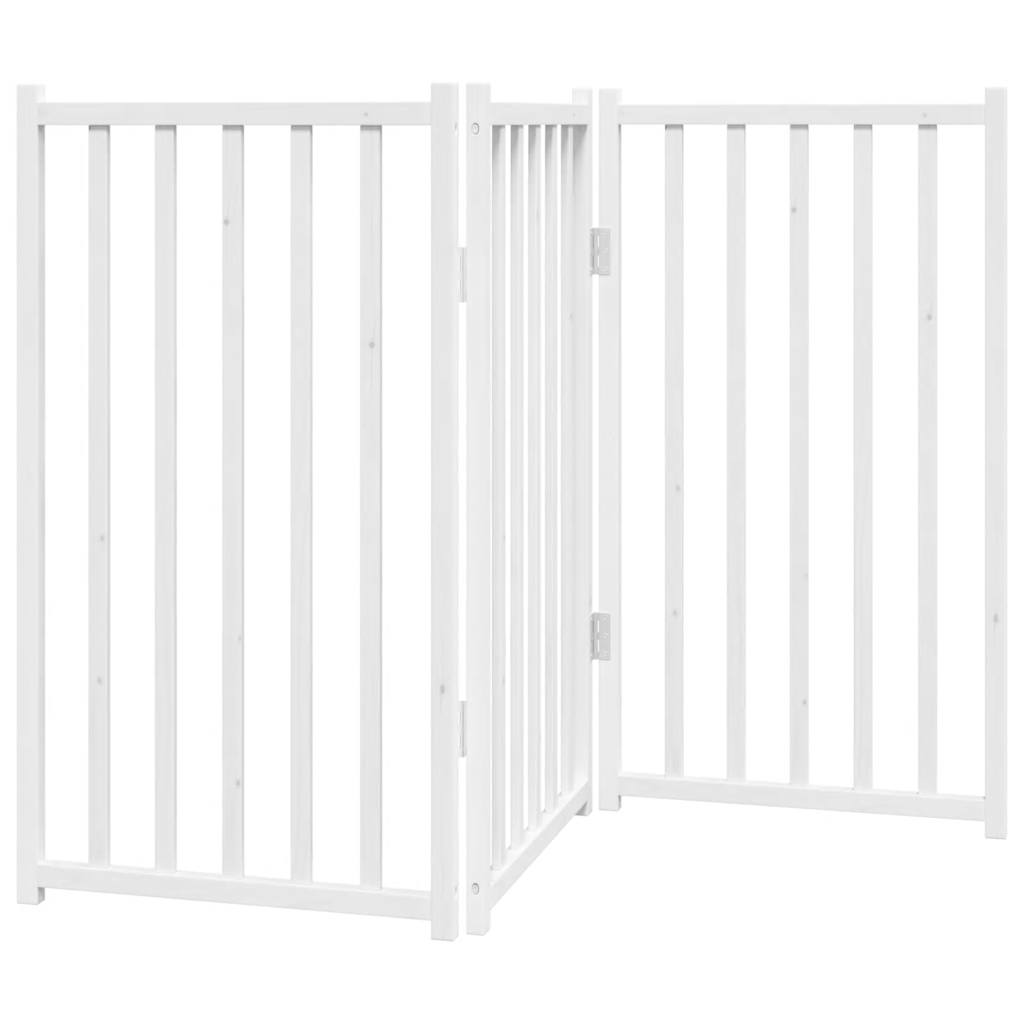 VidaXL dog fence Collapsible 3 panels 150 cm Solid pine white