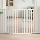 Vidaxl ausklappbar Hondspaart 3 Paneele 150 cm massiv Pinienholz wäiss