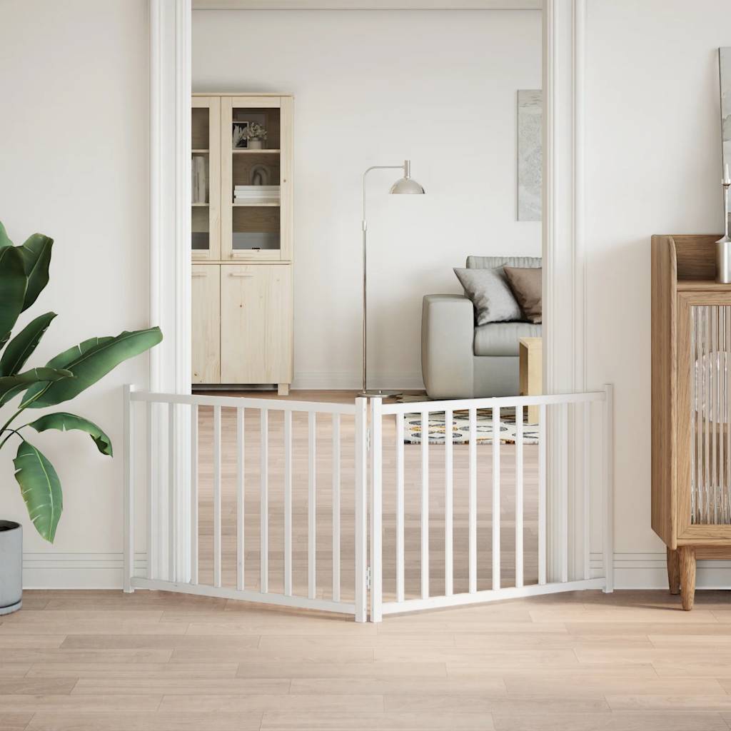 Vidaxl dog fence Collapsible 2 panels 160 cm Solid pine white