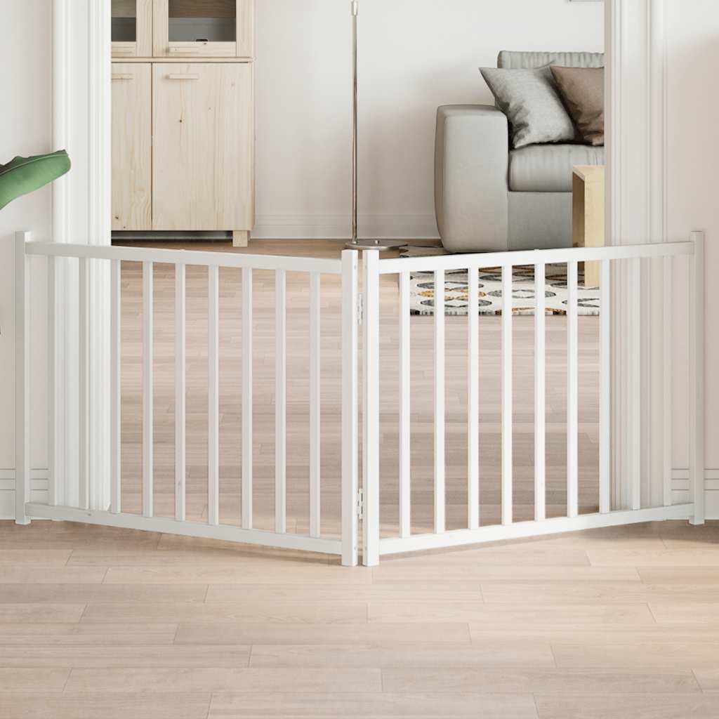 Vidaxl dog fence Collapsible 2 panels 160 cm Solid pine white