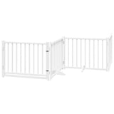 Vidaxl Dog Fence Clunsble 4 Panele 320 cm Solid Pinewit White