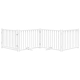Vidaxl Dog Fence Clunsble 4 Panele 320 cm Solid Pinewit White
