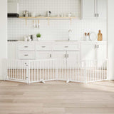 Vidaxl Dog Fence Clunsble 4 Panele 320 cm Solid Pinewit White