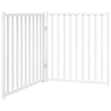 Vidaxl Hundezaun zusammenklappbar 2 Panels 160 cm Festkiefer weiß