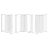 Vidaxl Hundezaun zusammenklappbar 4 Panels 320 cm Festkiefer weiß weiß