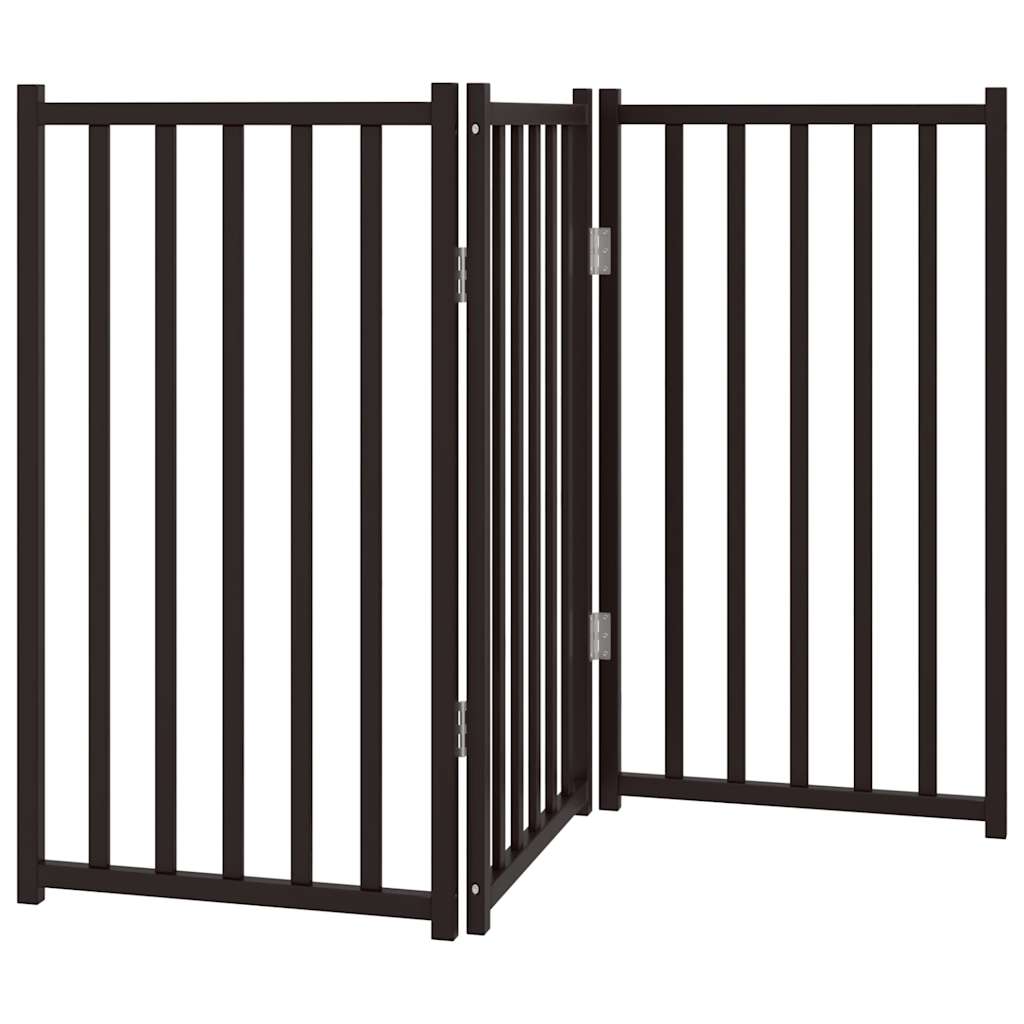 VidaXL dog fence Collapsible 3 panels 150 cm Solid pine black