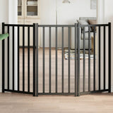 VidaXL dog fence Collapsible 3 panels 150 cm Solid pine black