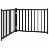 Vidaxl Hundezaun zusammenklappbar 2 Paneele 160 cm Festkiefer schwarz