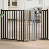 VIDAXL Dog Fence Clunsble 2 Panele 160 cm stałe sosny czarny