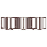 VIDAXL Hundezaun zusammenklappbar 6 Paneele 300 cm Festkiefer -Braune -Eiche